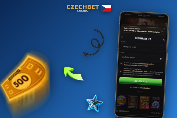 Detailní záběr na pole promo kódu v registračním formuláři Czechbet Casino na mobilu