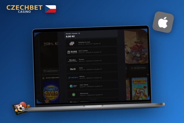 Czechbet Casino desktop verze v režimu celé obrazovky na širokúhlém monitoru
