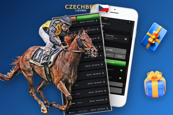 Přehledné rozhraní pokladny Czechbet Casino s výběrem platební metody a polem pro částku