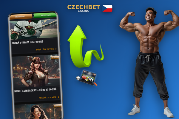 Uvítací balíček Czechbet Casino rozložený do tří postupných vkladů s rostoucími odměnami